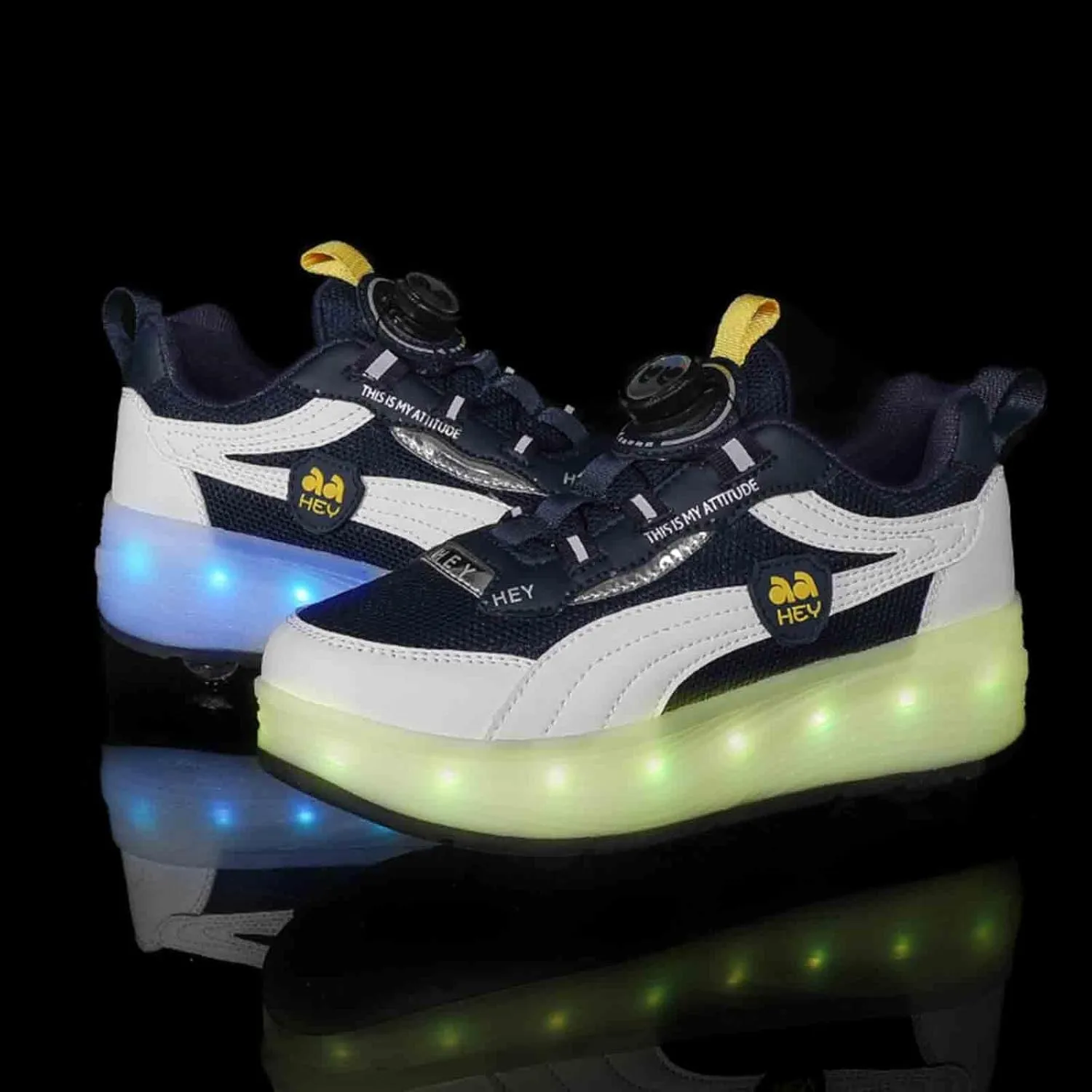 11 LED Light Up Kids Roller Skate Shoes with Wheel, Sneakers for Boys Girls Birthday Thanksgiving Christmas Day
