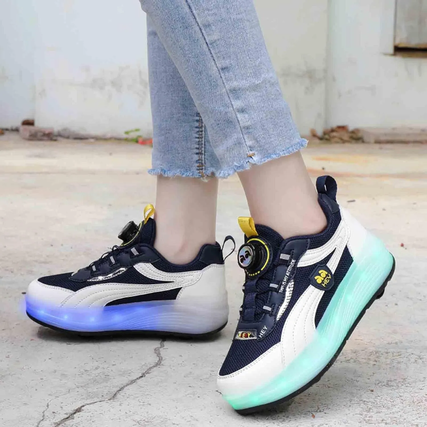 11 LED Light Up Kids Roller Skate Shoes with Wheel, Sneakers for Boys Girls Birthday Thanksgiving Christmas Day