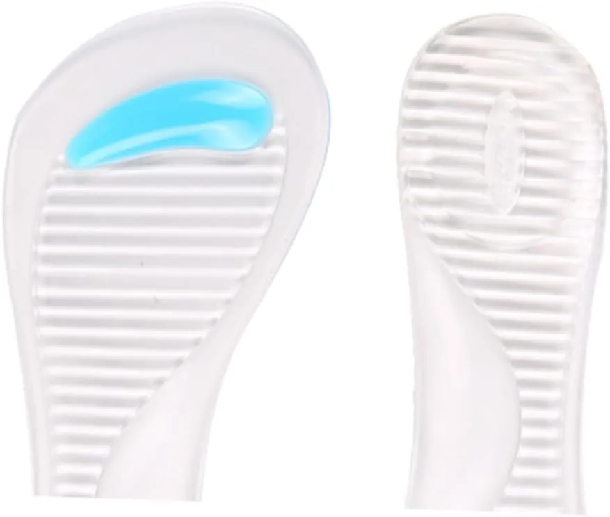 1Pair High Heel Gel Shoe Pads for Women Arch Support Insoles Blue Massage Foot Cushions Relief for High Heels Sandals Fits All