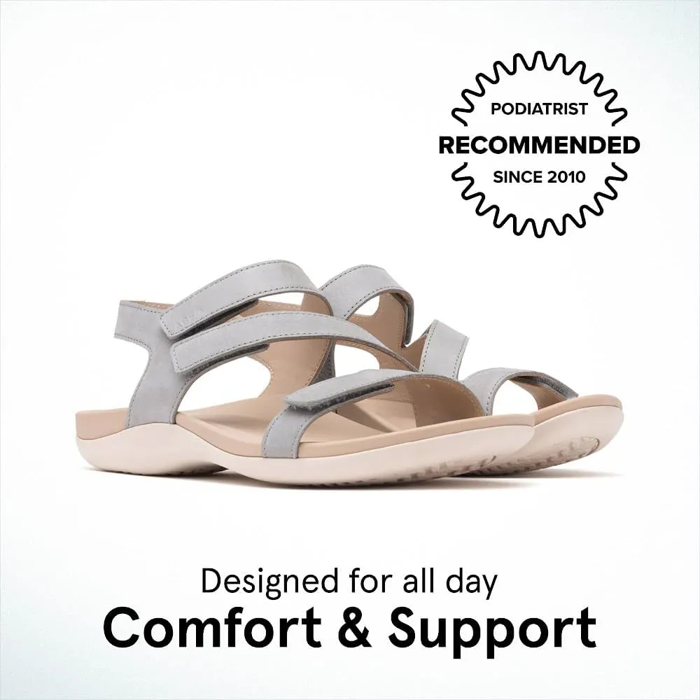ABEO Women's Oasis Sandals | Orthopedic Arch Support | Plantar Fasciitis Relief | Comfortable Wedge Sandals - Blue