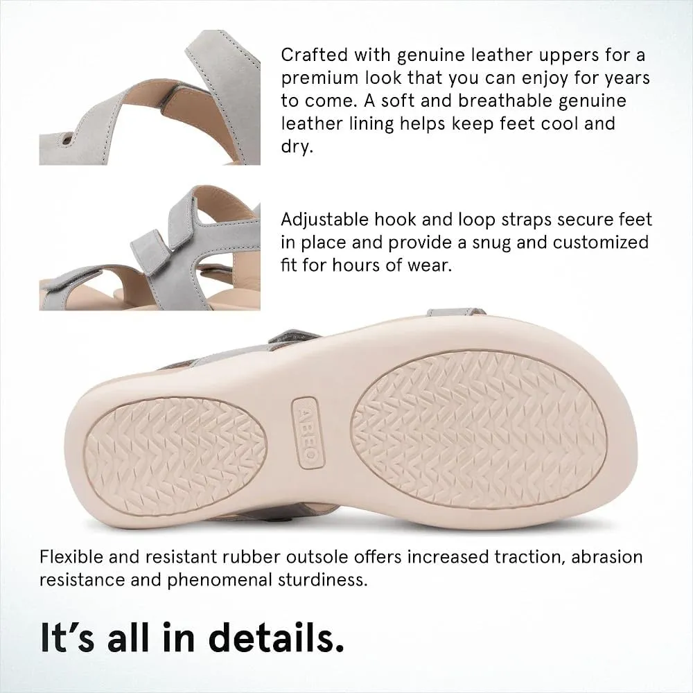 ABEO Women's Oasis Sandals | Orthopedic Arch Support | Plantar Fasciitis Relief | Comfortable Wedge Sandals - Blue