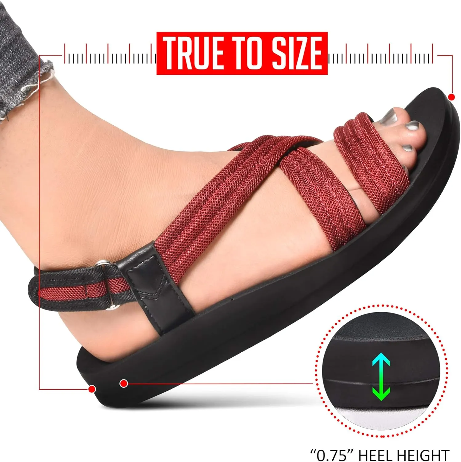 AEROTHOTIC Women's Hadal Arch Support Slingback Travel Essentials Sandals