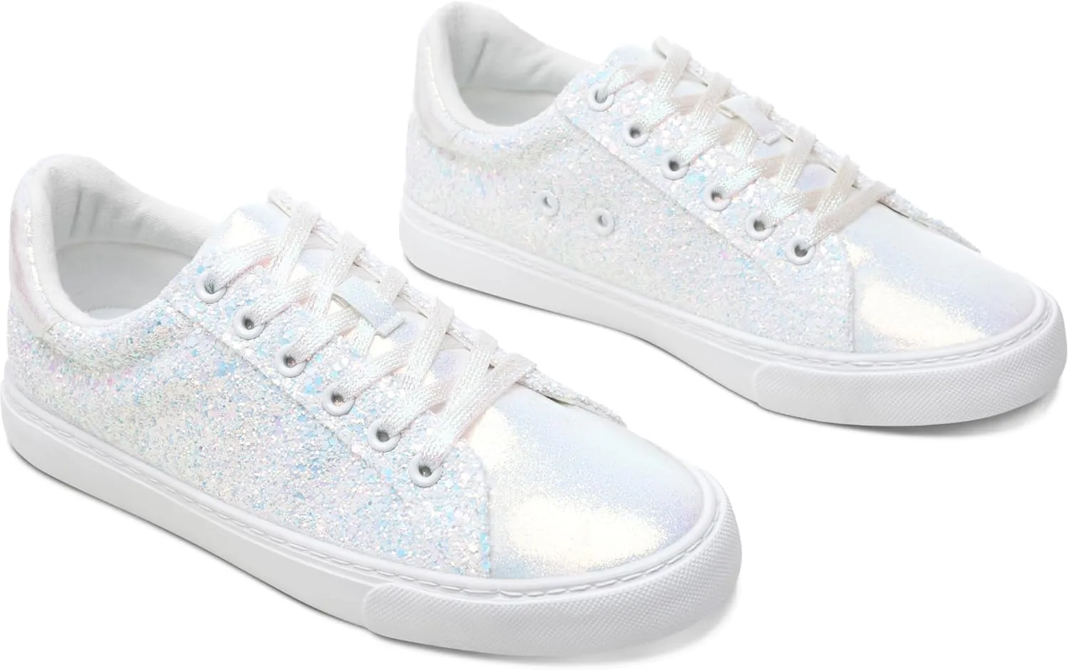 AISFAES Glitter Sneakers Sparkly Low Top Sequins Sneakers Lace Up Tennis Shoes Comfort Bling Shoes Fashion Shiny Walking Shoes
