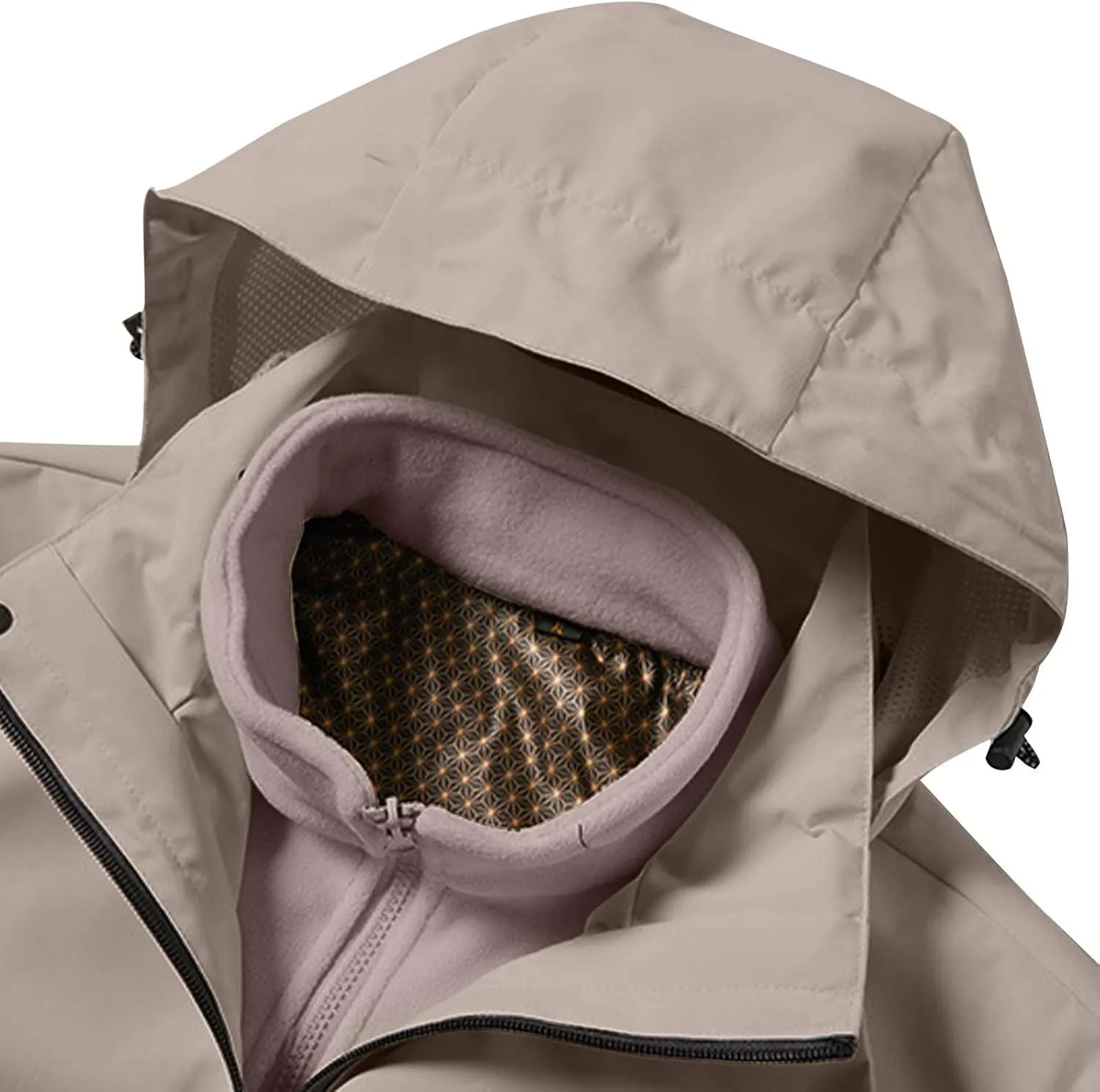 Akklian Women's Waterproof Outdoor Snowboard Breathable Ski Jacket Winter Warm Fleece Lined Windbreaker Zip Up Hooded Jacket