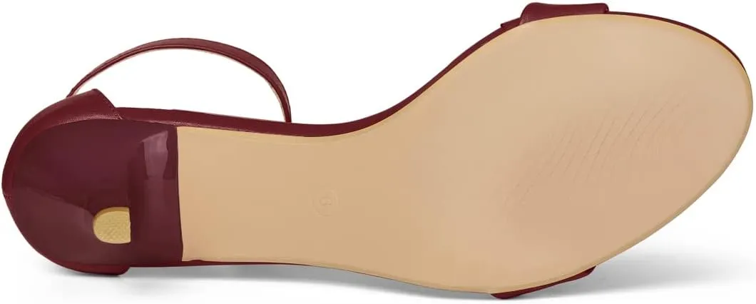 Allegra K Women's Ankle Strap Kitten Heel Sandals