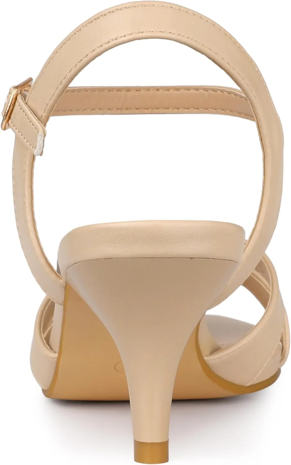 Allegra K Women's Cross Straps Kitten Heel Sandals