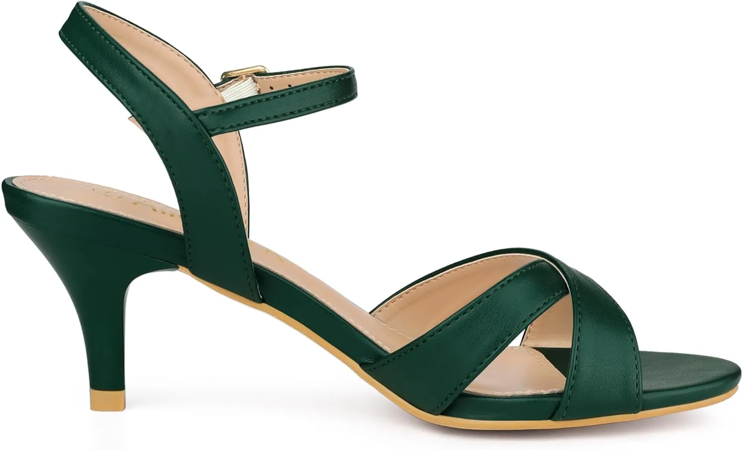 Allegra K Women's Cross Straps Kitten Heel Sandals