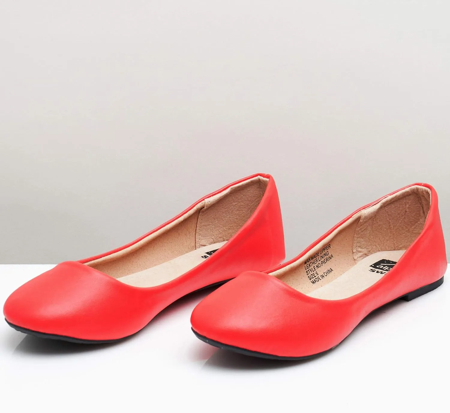 Alpine Swiss Womens Pierina Round Toe Ballet Flats