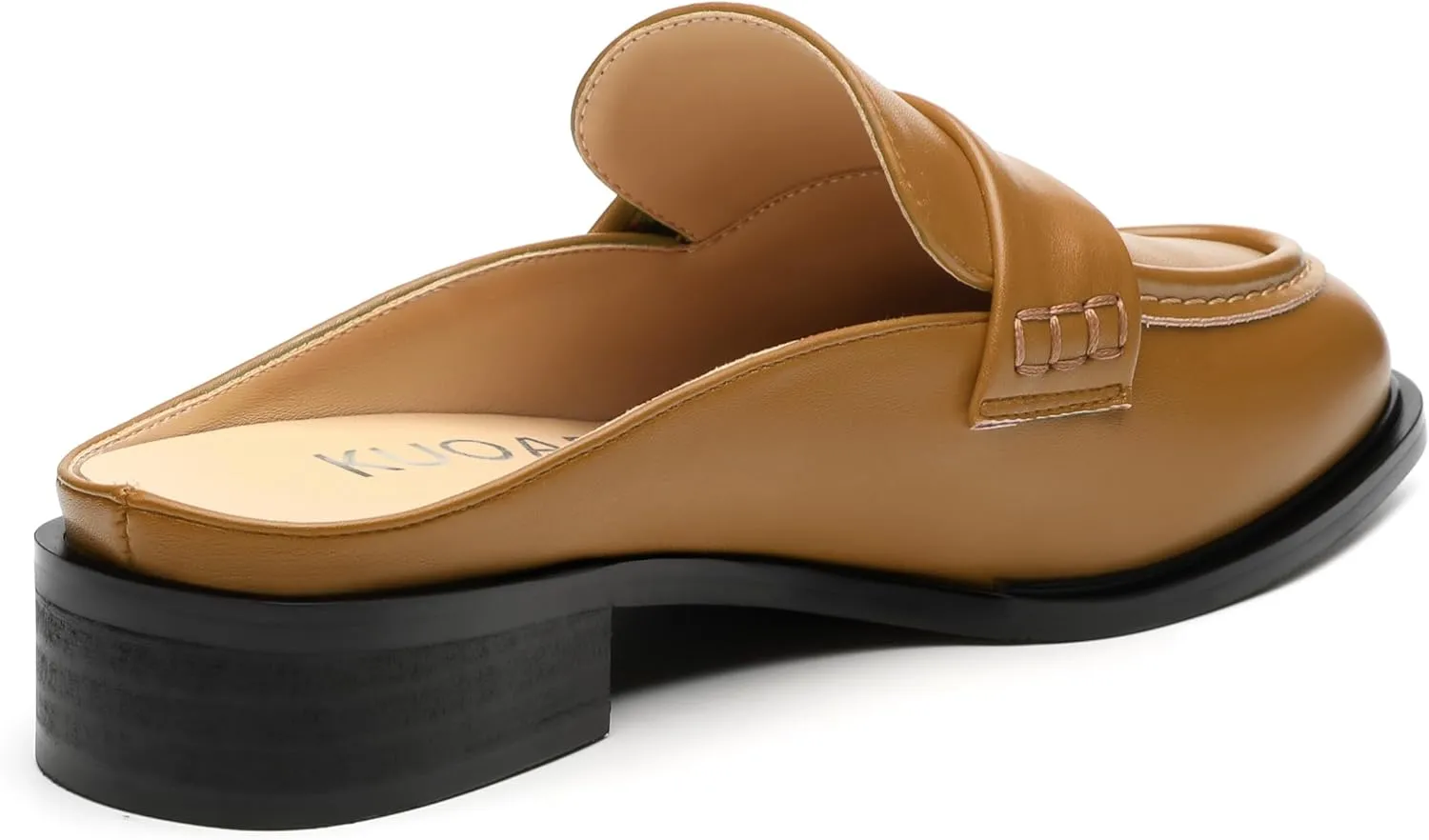 AMBELIGHT Comfortable Mules Flats for Women Loafers Chunky Heel Round Closed Toe Slip on Slingback Casual Classic Dressy Shoes