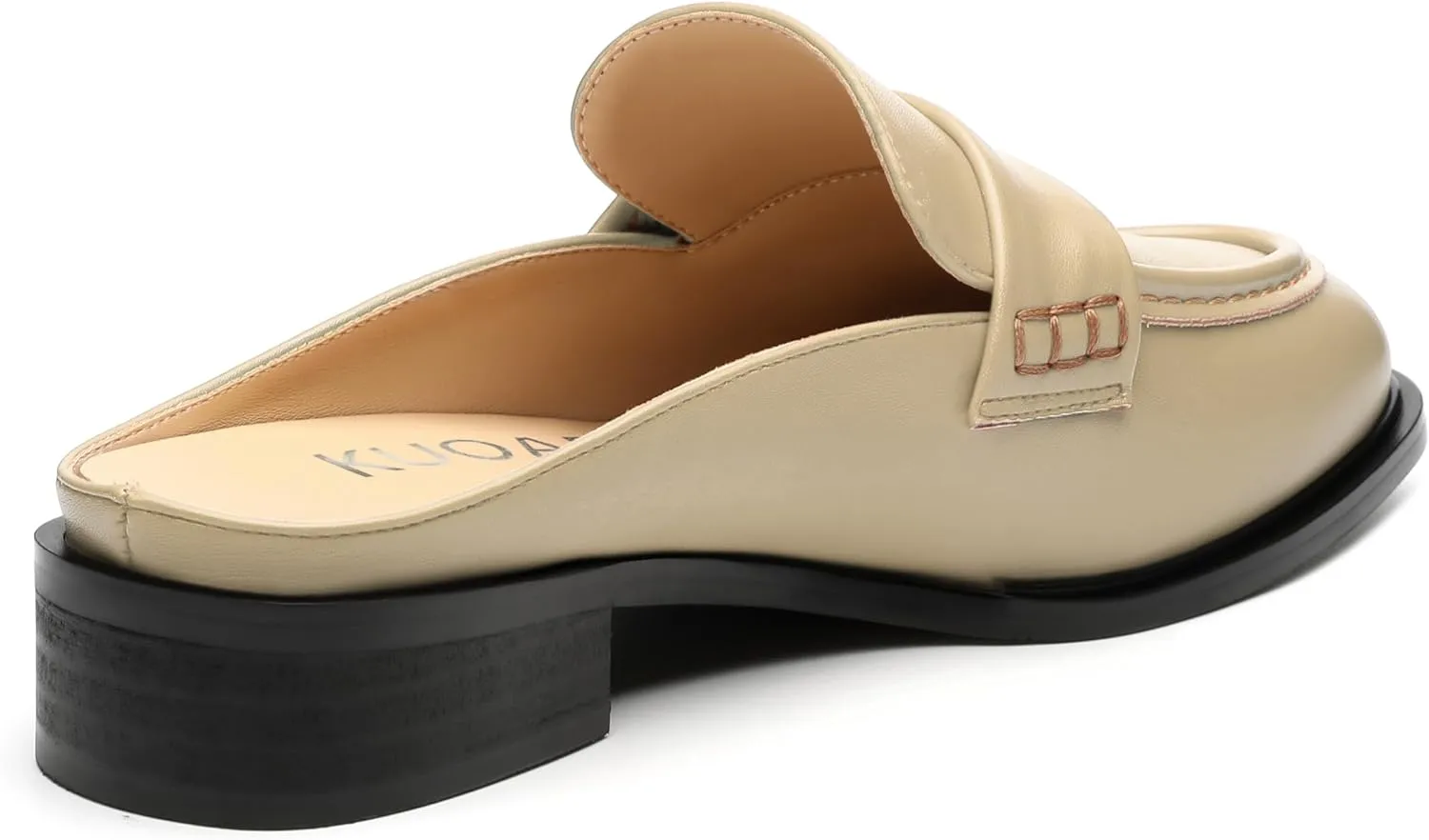 AMBELIGHT Comfortable Mules Flats for Women Loafers Chunky Heel Round Closed Toe Slip on Slingback Casual Classic Dressy Shoes