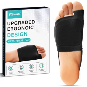 ASRAM Metatarsal Pads with Gel Pad,Ball of Foot Cushion,Forefoot Pads,Fabric Soft Socks for Metatarsal Pain Relief, Metatarsalgia,Bone Spur,Aching Feet Relieve Feet Pain.