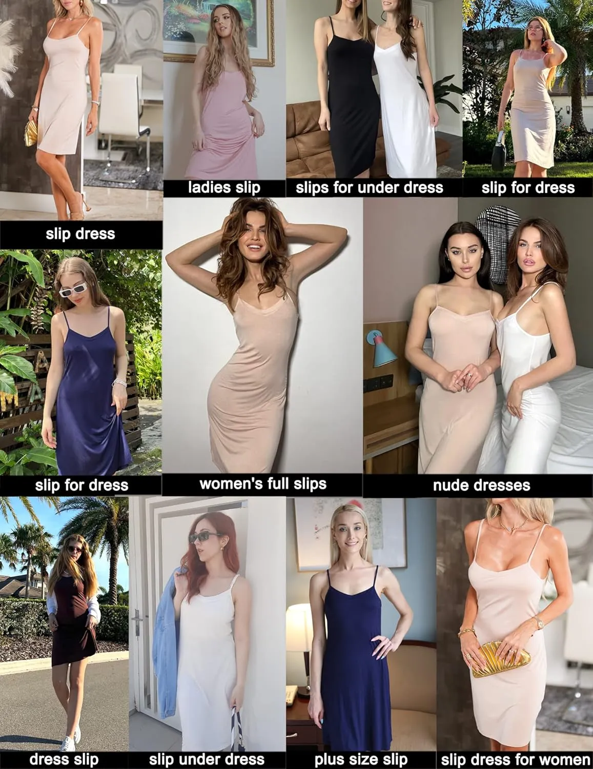 Avidlove Women Full Slips Sexy Chemise Nightgown V Neck Straight Dress Nightwear S-4XL
