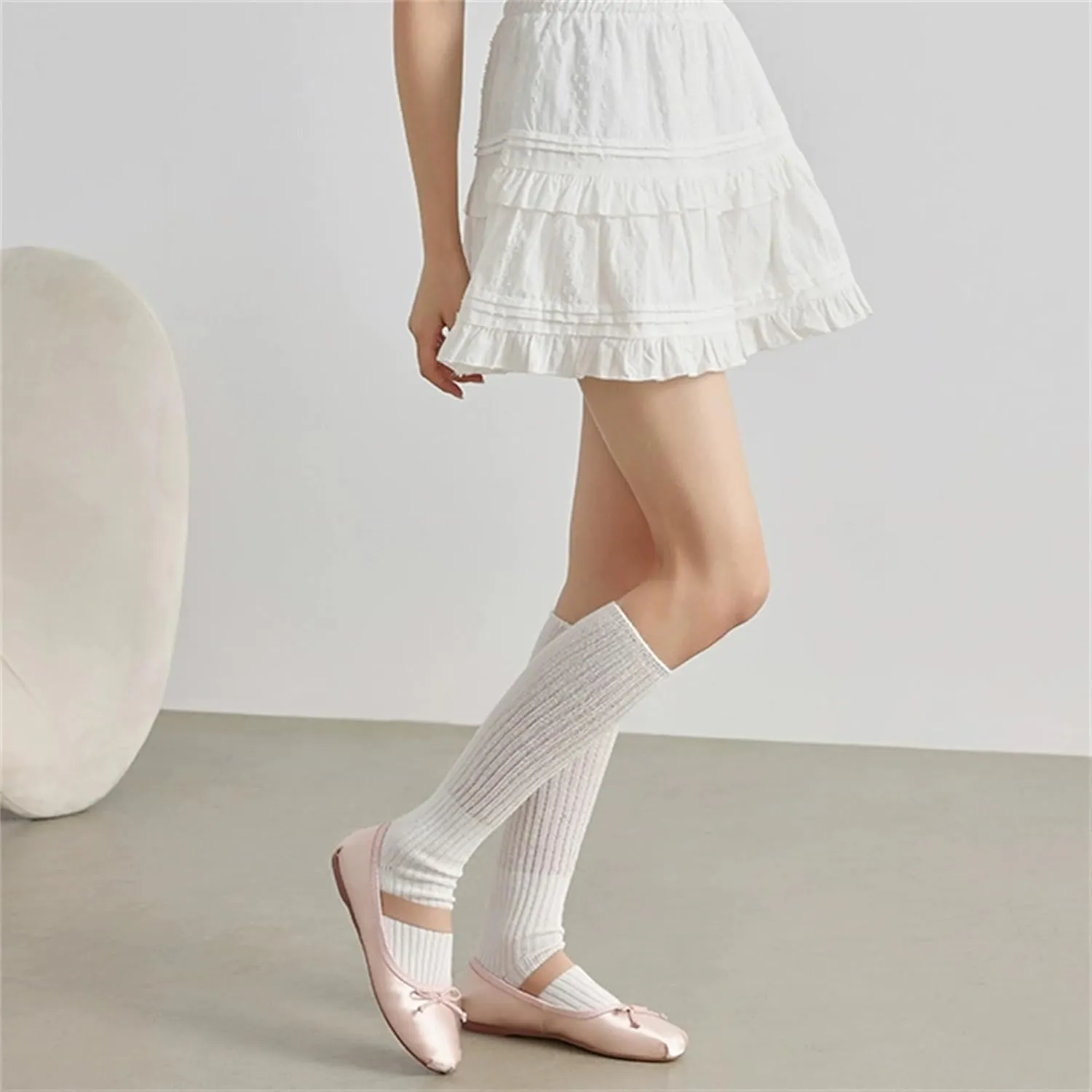 Ballet Flats Shoes for Women Ballerina Satin Flats Ladies Bow Casual Mary Jane Elastic Strap Flats