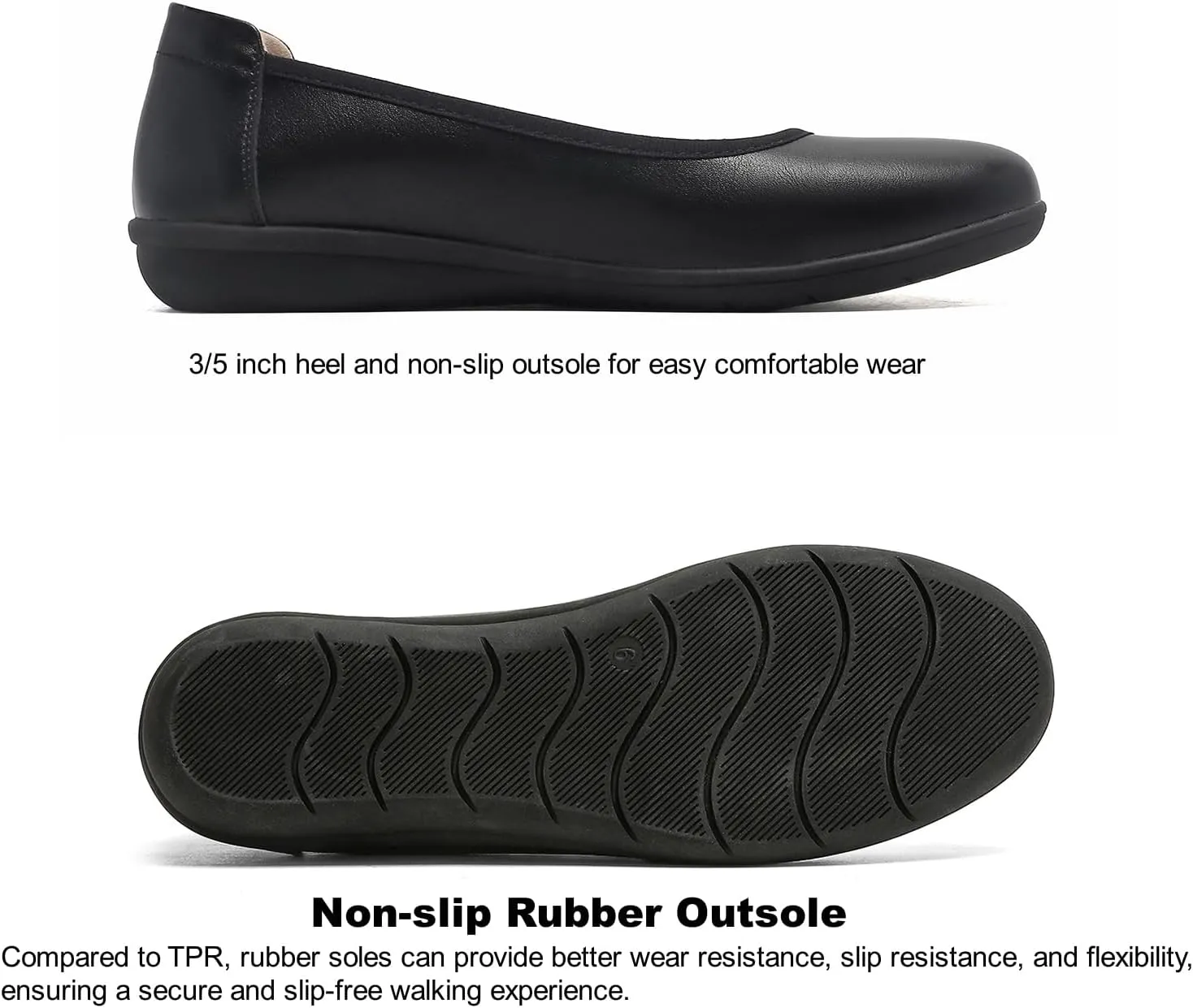 Ballet Flats Shoes for Women Dressy Casual Comfortable Lightweight Dress Shoes for Women Slip On Women's Flats Work Office