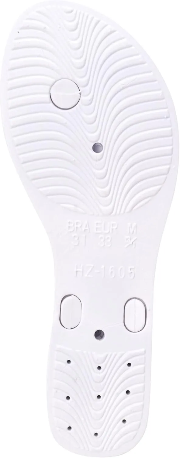 bebe Girls' Sandals - Open Toe Slip On Summer Holiday Rhinestone Thong Flip Flops with Soft Strap and Cushioned Sole