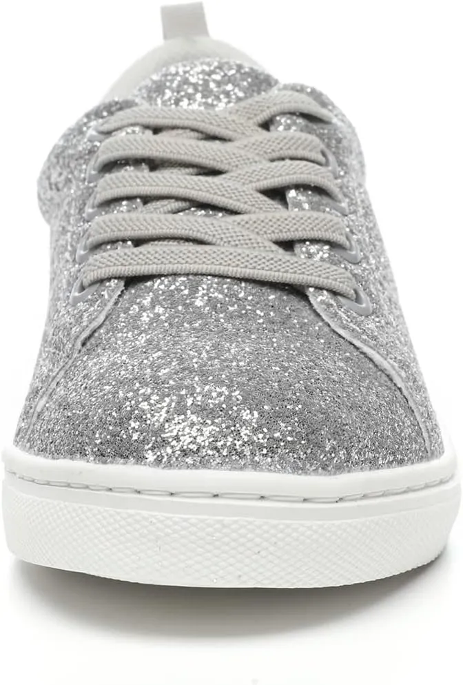 Bernal Girls & Boys Sparkle Glitter Sequin Sneakers Toddler/Little Kid/Big Kid Slip On School Low Top Walking Shoes Show Gift