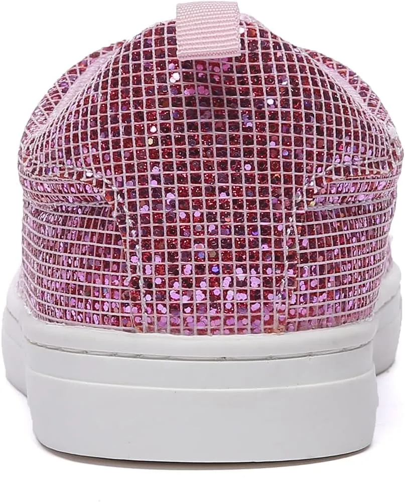 Bernal Girls & Boys Sparkle Glitter Sequin Sneakers Toddler/Little Kid/Big Kid Slip On School Low Top Walking Shoes Show Gift