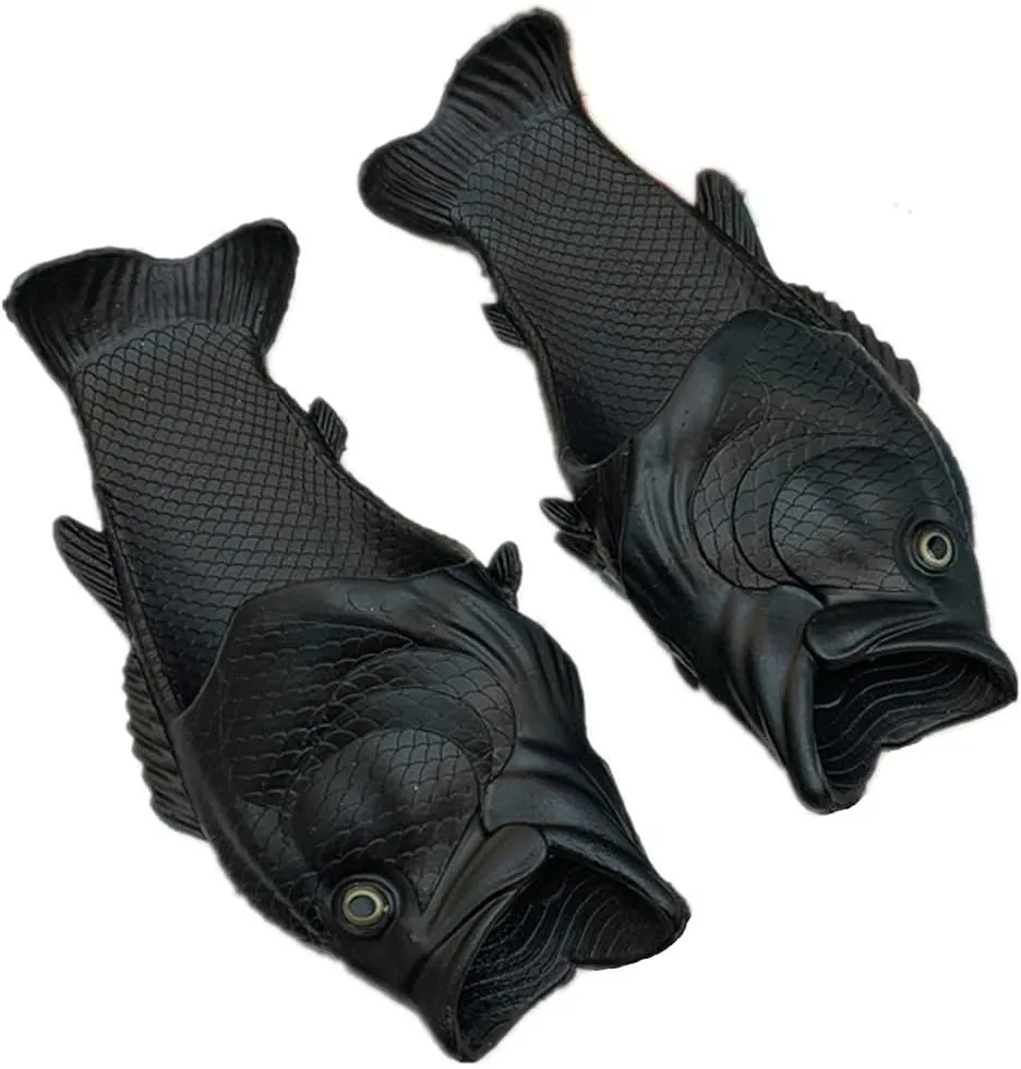 BING RUI CO Fish Slippers Beach Shoes Non-Slip Sandals Creative Bass Slippers Men and Women Casual Shoe