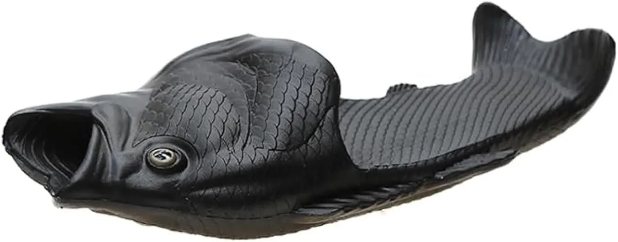 BING RUI CO Fish Slippers Beach Shoes Non-Slip Sandals Creative Bass Slippers Men and Women Casual Shoe