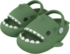 Boys Girl Cloud Shark Slides Non-Slip Novelty Open Toe Sandals Extremely Comfy Cushioned Thick Sole Indoor & Outdoor Cute Cartoon Shower Slippers