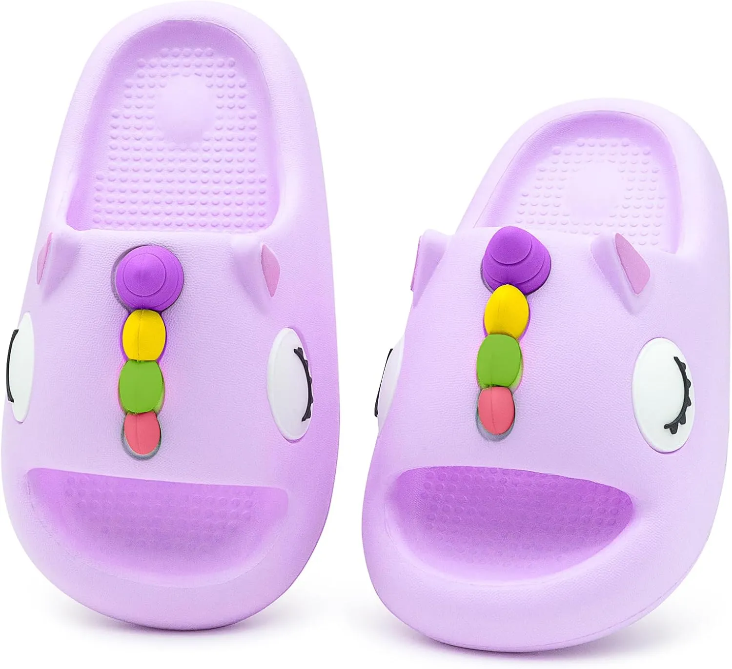 Boys Girls Cloud Unicorn Slide Sandals Non-slip Comfy Cushioned Thick Sole Shower Pool Slippers Summer Beach Water Shoes Indoor & Outdoor