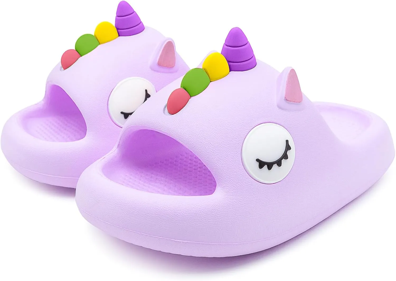 Boys Girls Cloud Unicorn Slide Sandals Non-slip Comfy Cushioned Thick Sole Shower Pool Slippers Summer Beach Water Shoes Indoor & Outdoor
