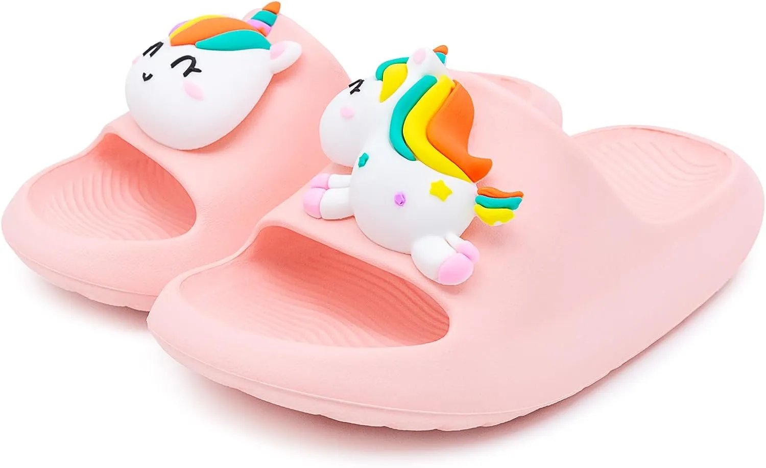 Boys Girls Cloud Unicorn Slide Sandals Non-slip Comfy Cushioned Thick Sole Shower Pool Slippers Summer Beach Water Shoes Indoor & Outdoor
