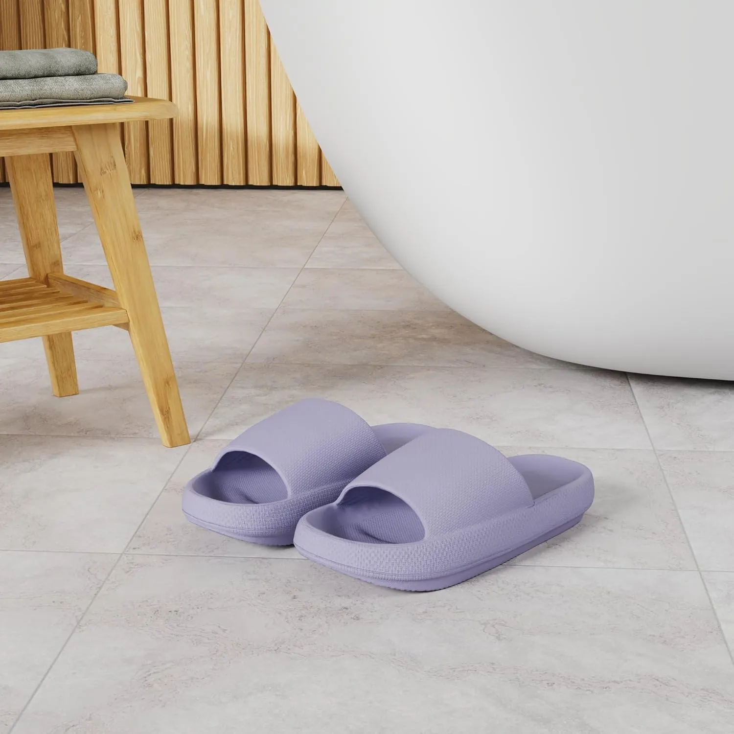 BRONAX Pillow Slippers for Women and Men | House Slides Shower Sandals | Cushioned Thick Sole