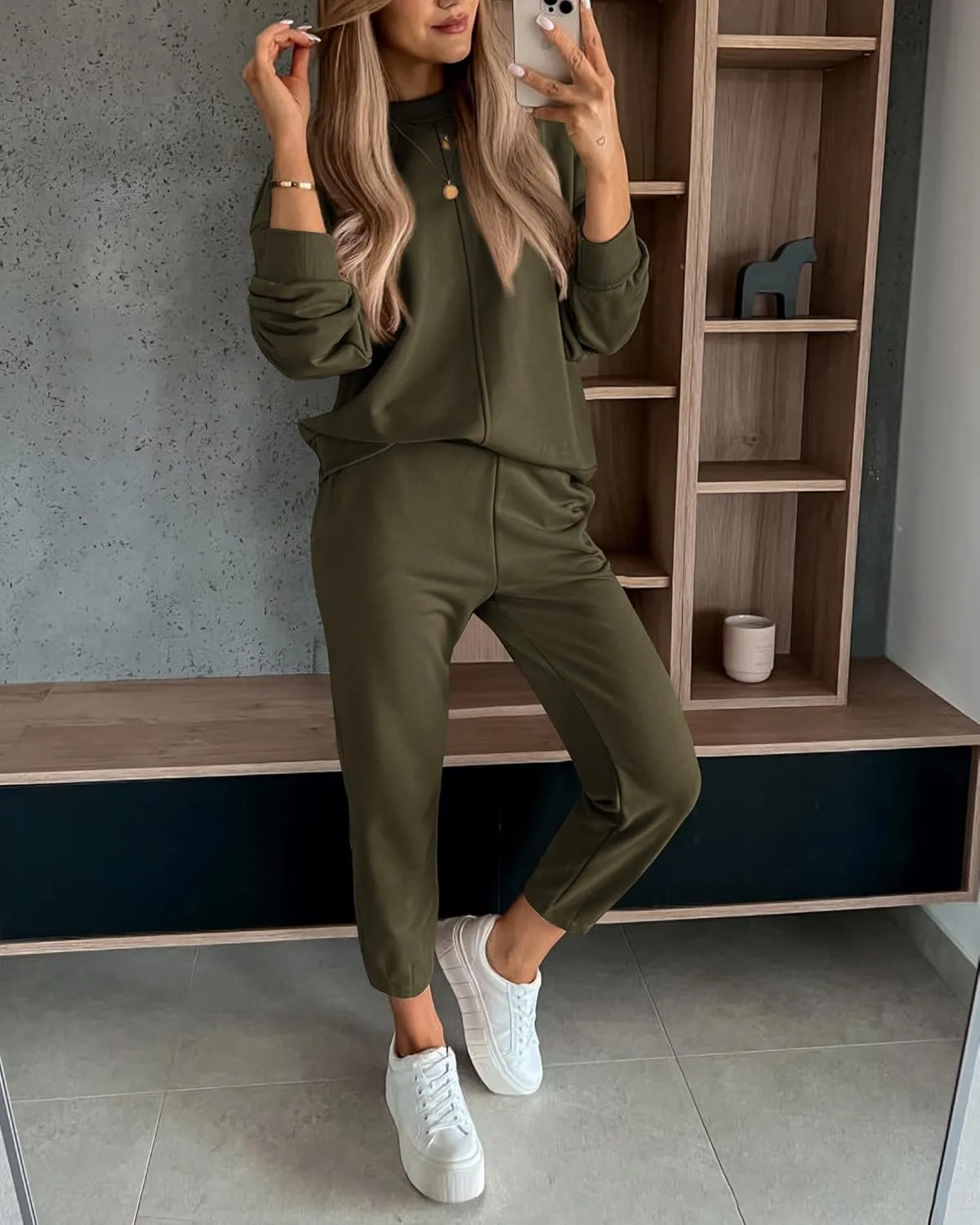 BTFBM 2024 Women 2 Piece Outfits Long Sleeve Pullover Jogger Pants Lounge Sets Fall Winter Sweatsuits Tracksuit Pockets