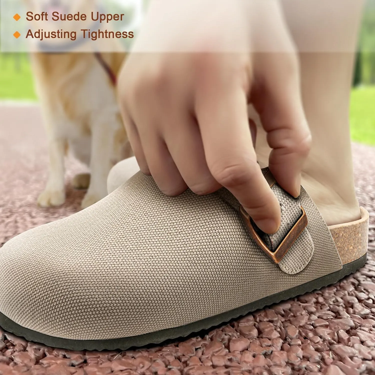 BULLIANT Women Clogs-Comfortable Mules Slippers Sandals Nurse Shoes Unisex for Men-Cushioned Footed Flannel-Lined Upper