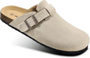 BULLIANT Women Clogs-Comfortable Mules Slippers Sandals Nurse Shoes Unisex for Men-Cushioned Footed Flannel-Lined Upper