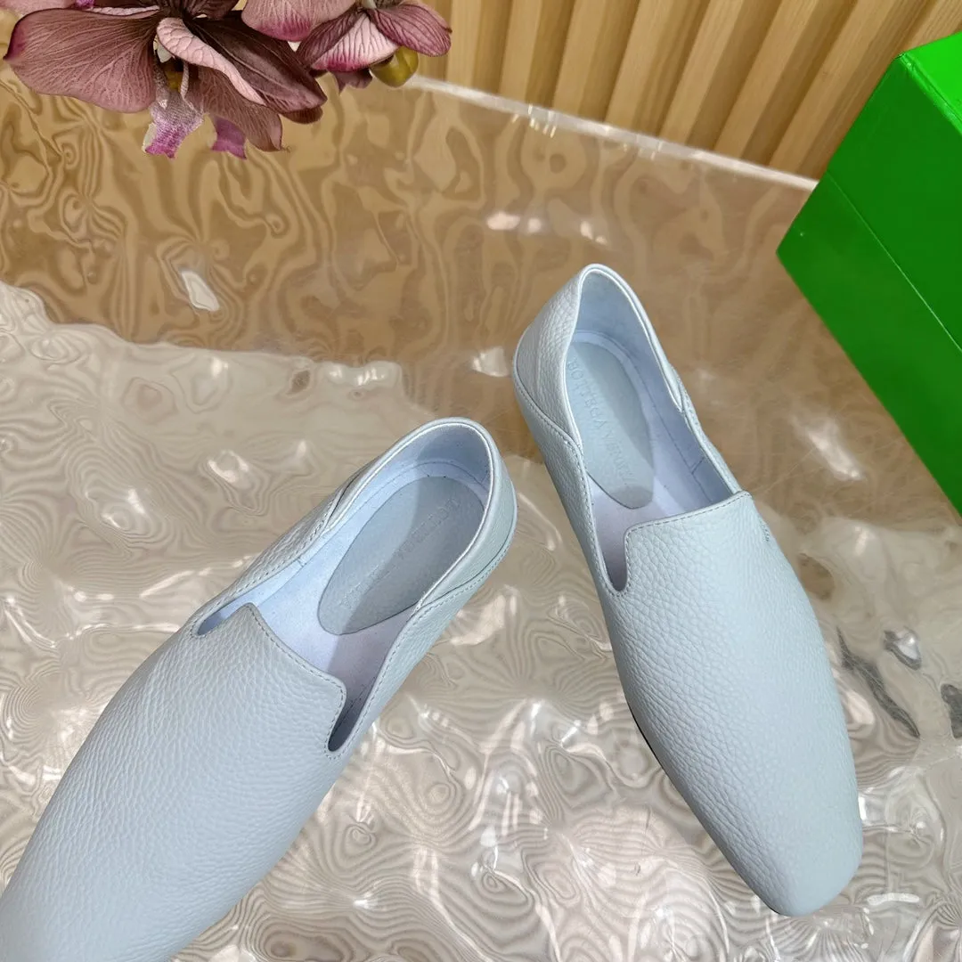 BV Grained Cloud Blue Calfskin Adamo Slippers 957403