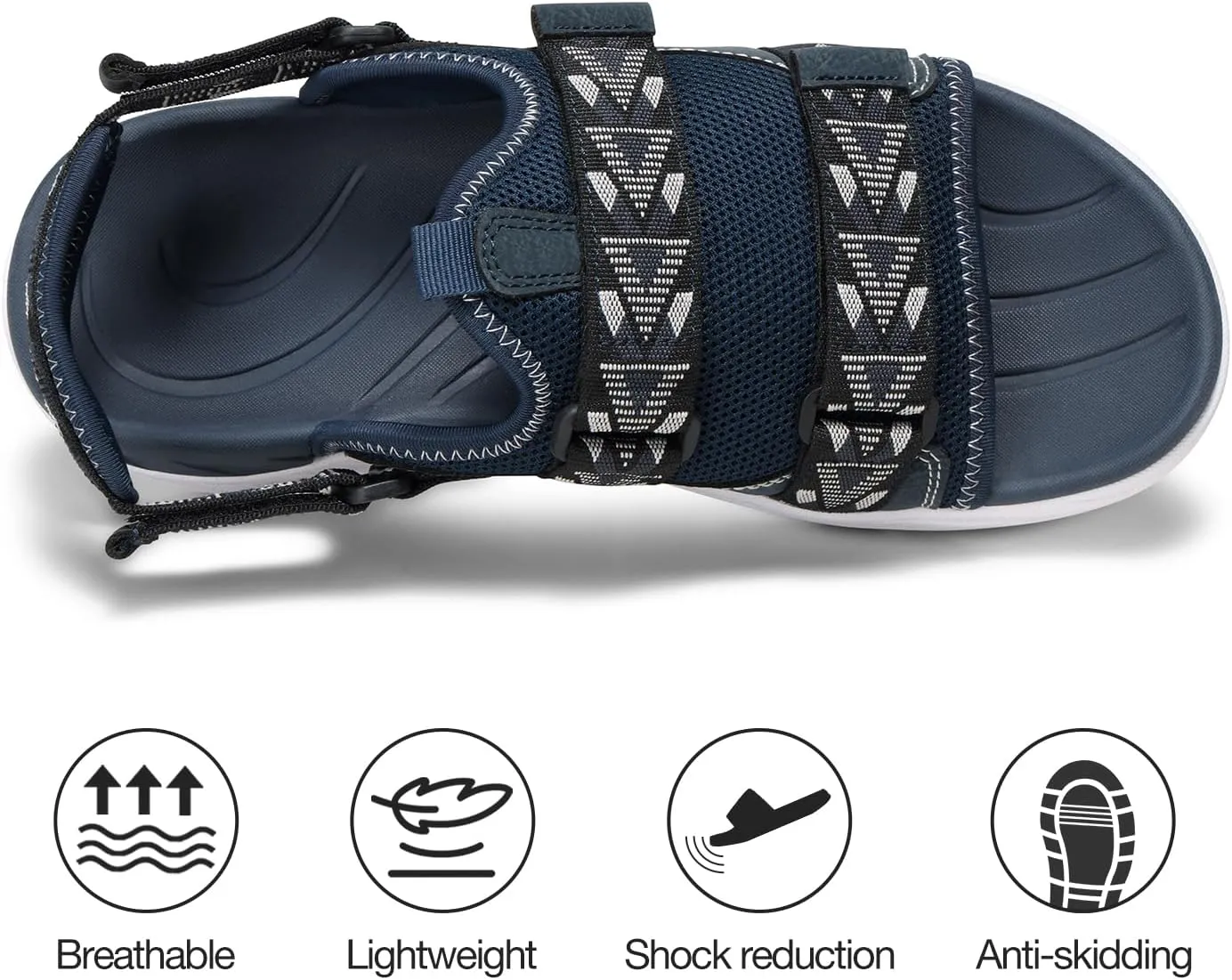 CAMEL CROWN Men's Hiking Sandals Anti-slipping Athletic Water Shoes with Arch Support Adjustable Straps Summer Sandal