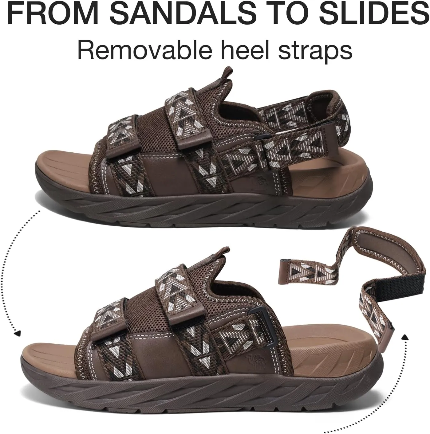 CAMEL CROWN Men's Hiking Sandals Anti-slipping Athletic Water Shoes with Arch Support Adjustable Straps Summer Sandal