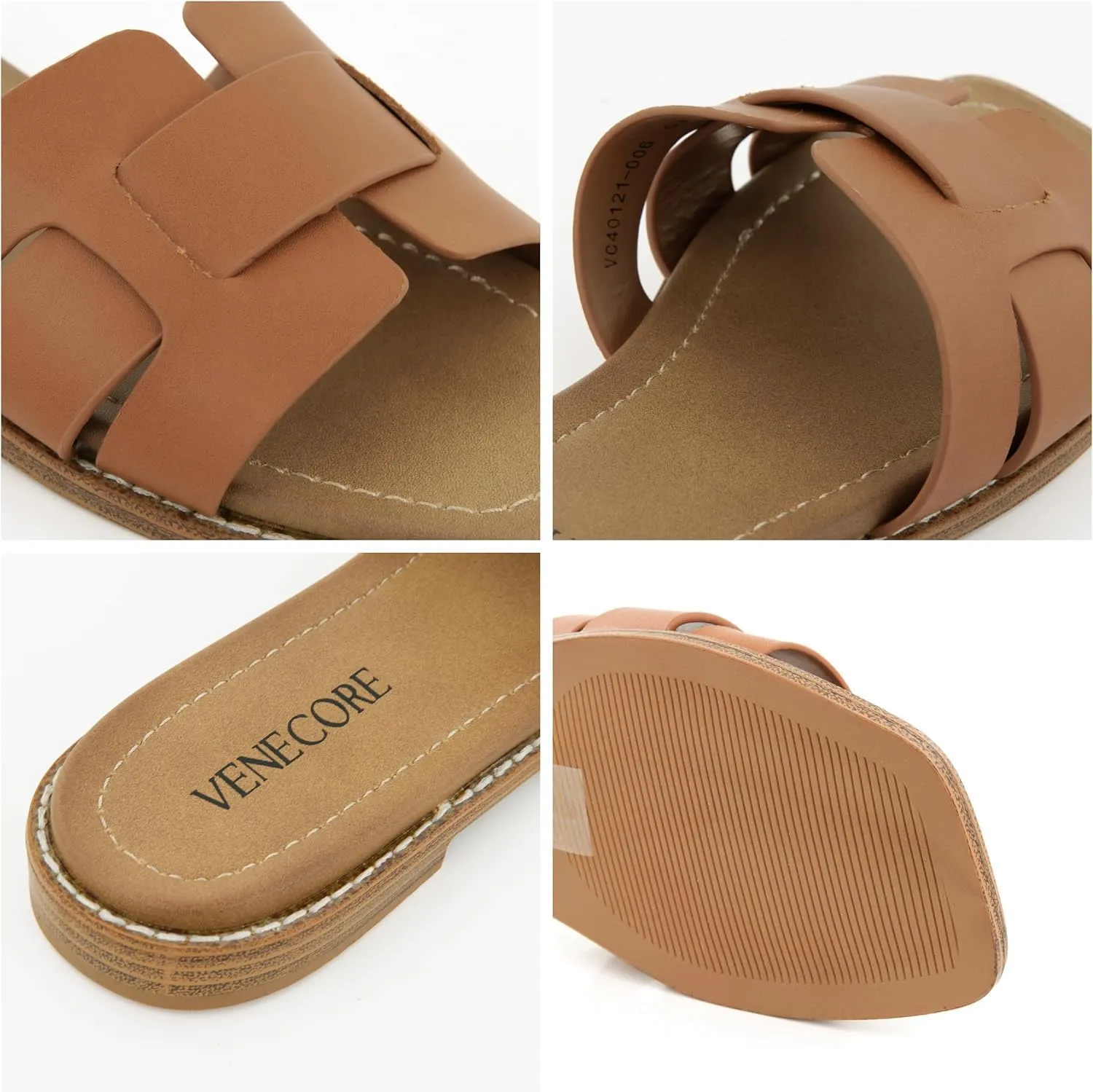 Camila 2 Cross Strap Sandals for Women – Faux Leather Sandals Women’s Summer Shoes – Comfortable Flat Sandals