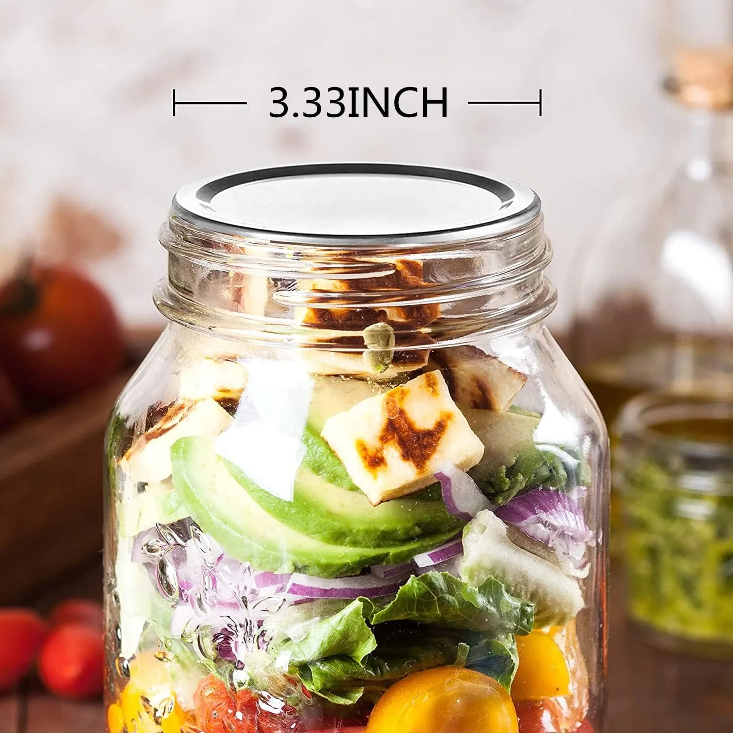 Canning Lids Wide Mouth 150Pcs Mason Jar Lids for Canning Split-Type Lid Leak Proof and Secure Canning Flats Lid with Silicone Seals Fit & Airtight for Wide Mouth Mason Jars (Silver/86MM)