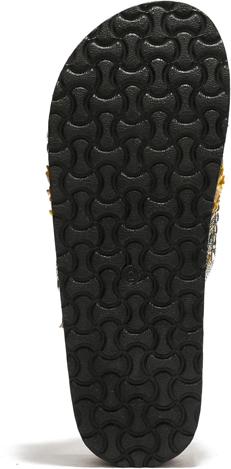 Cape Robbin Danita Rhinestone Buckle Cork Sandals (Danita)