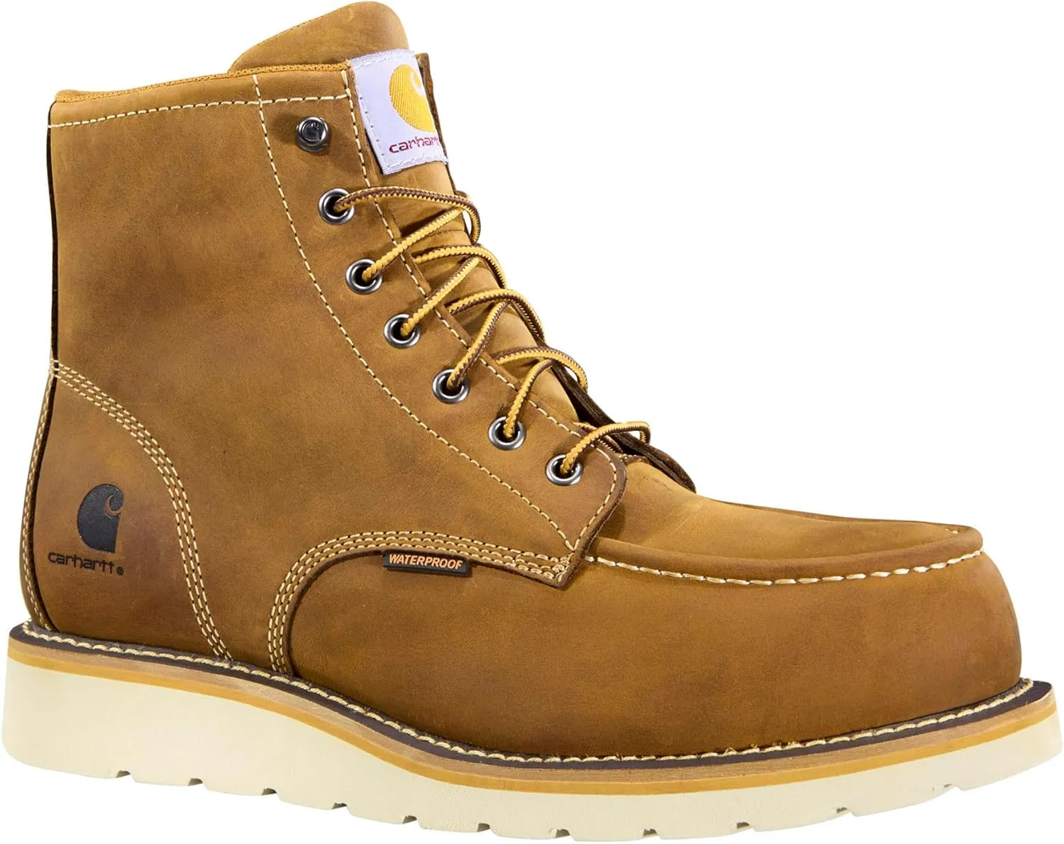 Carhartt Men's 6" Waterproof Nano Toe Wedge Work Boot Fw6425-m Construction