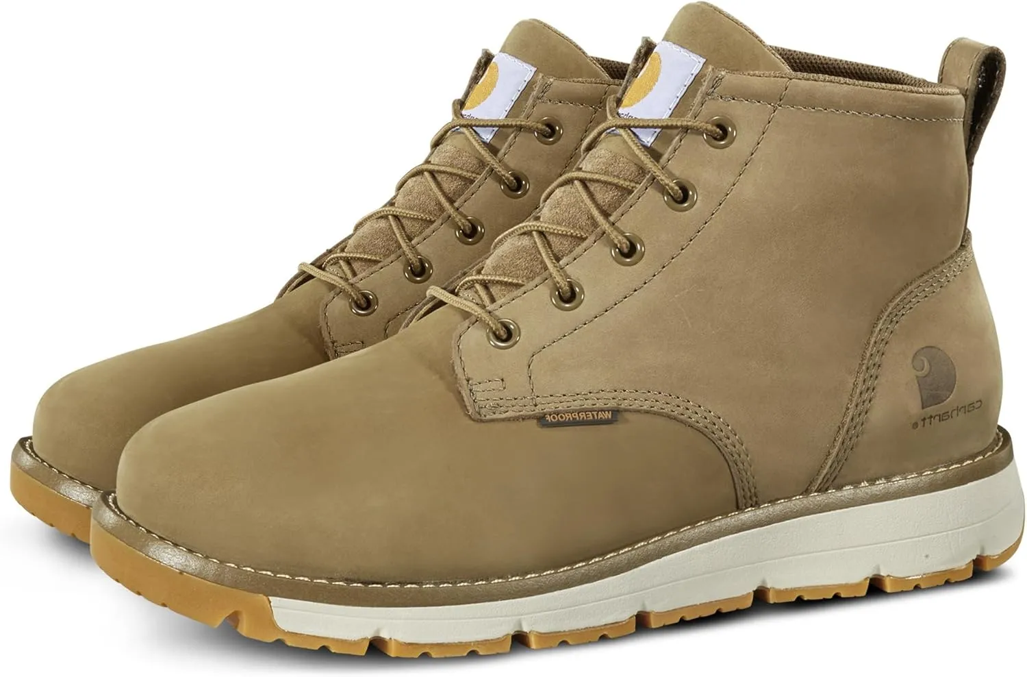 Carhartt Millbrook Waterproof Wedge Boot - Work Boots for Men, Slip & Electrical Hazard Resistant, with 5" Shaft, Breathable Membrane, and Lightweight EVA Midsole