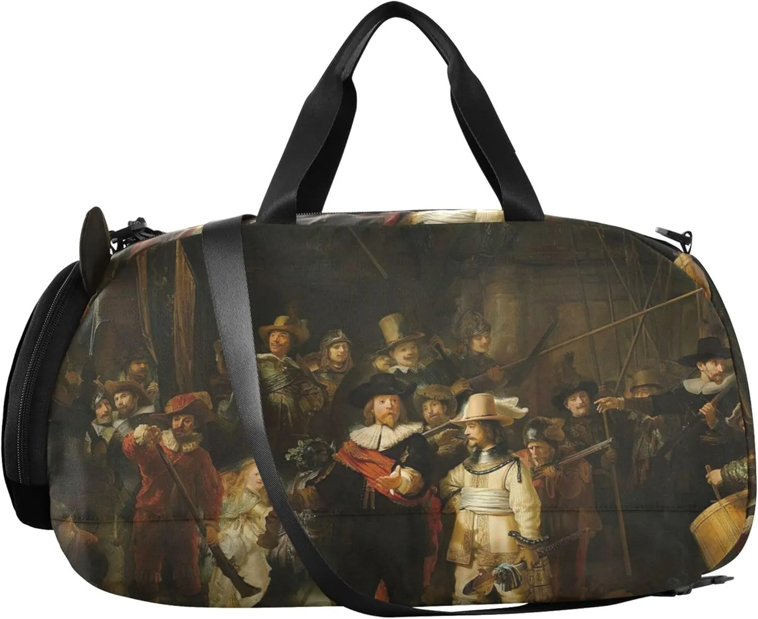 Carry on Duffel Bag Boy Overnight Weekender Duffel Rembrandt Print Night Watch Girls Duffle Bags for Travel Luggage Kids Sports