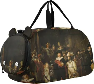 Carry on Duffel Bag Boy Overnight Weekender Duffel Rembrandt Print Night Watch Girls Duffle Bags for Travel Luggage Kids Sports