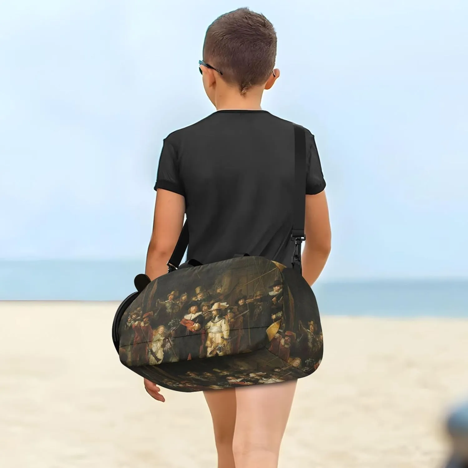 Carry on Duffel Bag Boy Overnight Weekender Duffel Rembrandt Print Night Watch Girls Duffle Bags for Travel Luggage Kids Sports
