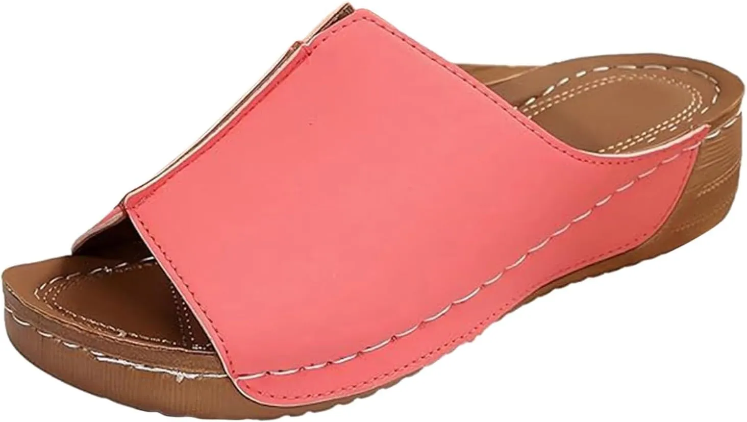 Cathalem Diabetic Sandals for Women, Women Flat Sandals Orthopedic Arch Support Walking Summer Sandals