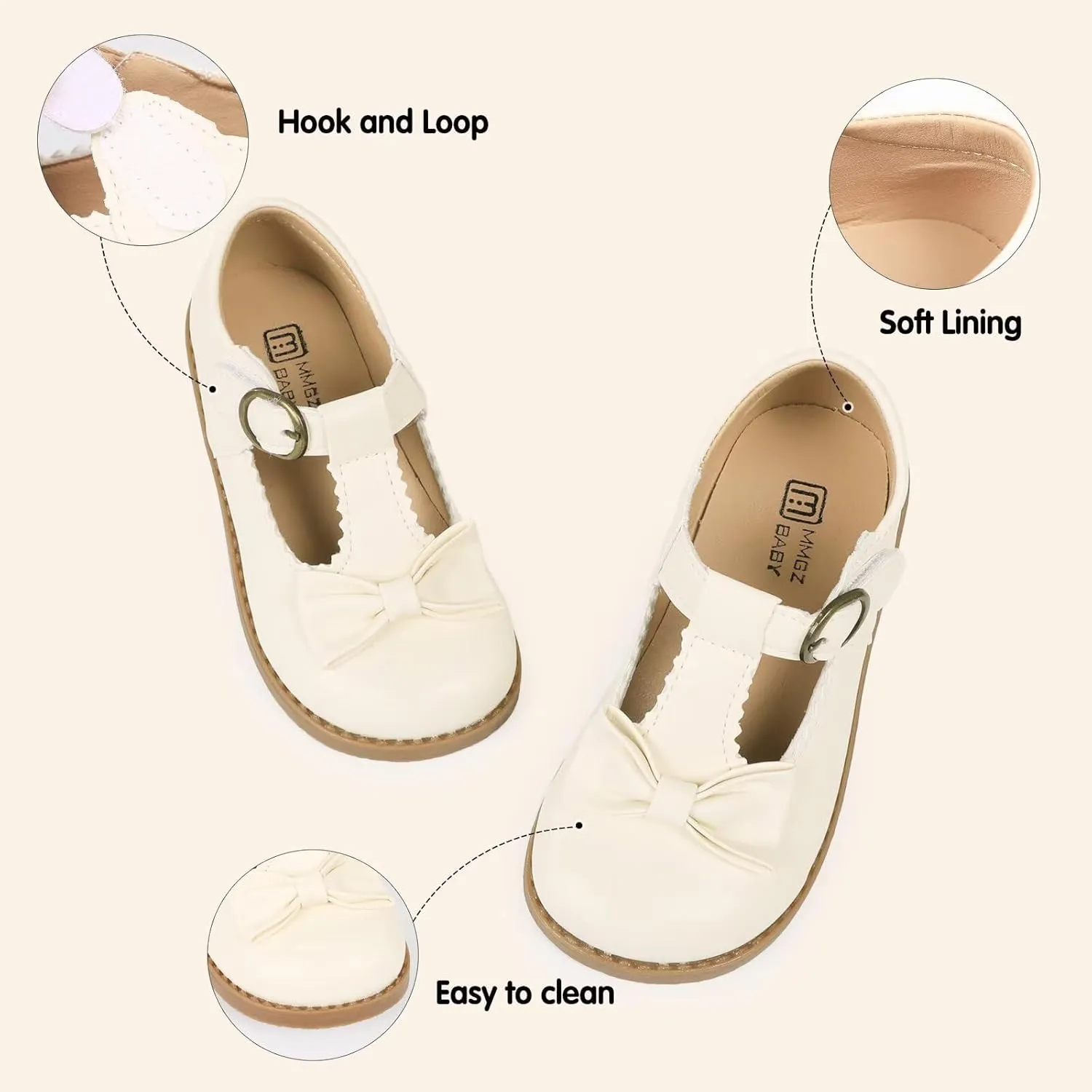 CIOR Toddler Little Girls Mary Jane Dress Shoes School Party Princess Dress Shoes for Girls Flats