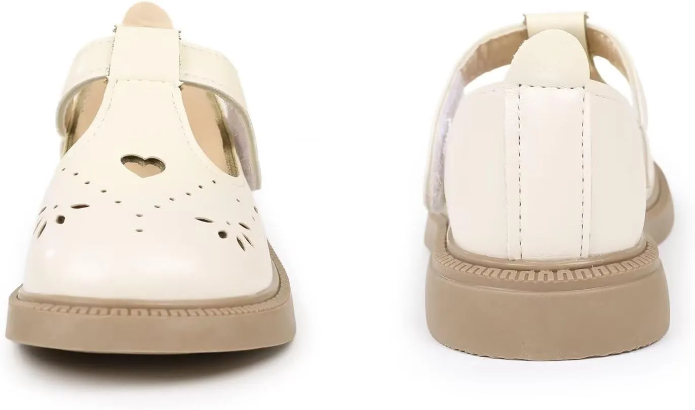 CIOR Toddler Little Girls Mary Jane Dress Shoes School Party Princess Dress Shoes for Girls Flats