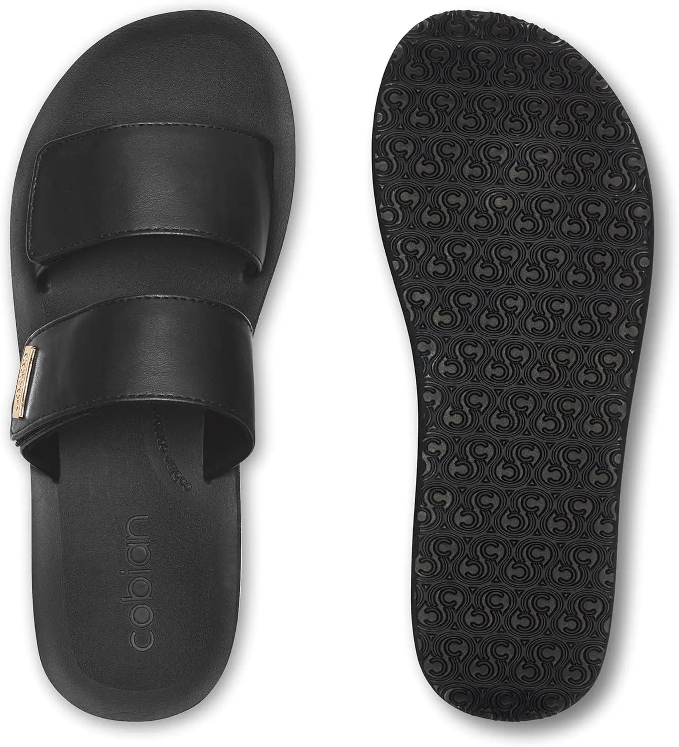 Cobian Women's Dana Rise Synthetic Leather Strap Slides Sandals