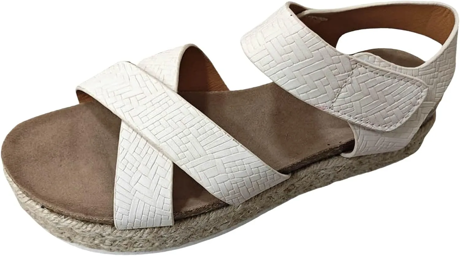 Comfortable Sandals for Women Espadrilles Platforms Open Toe Ankle Strap Wedge Sandals Slip On Casual Summer Shoes