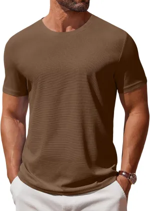 COOFANDY Men's T Shirt Short Sleeve Crew Neck T-Shirt Casual Summer Classic Basic Tee Shirts