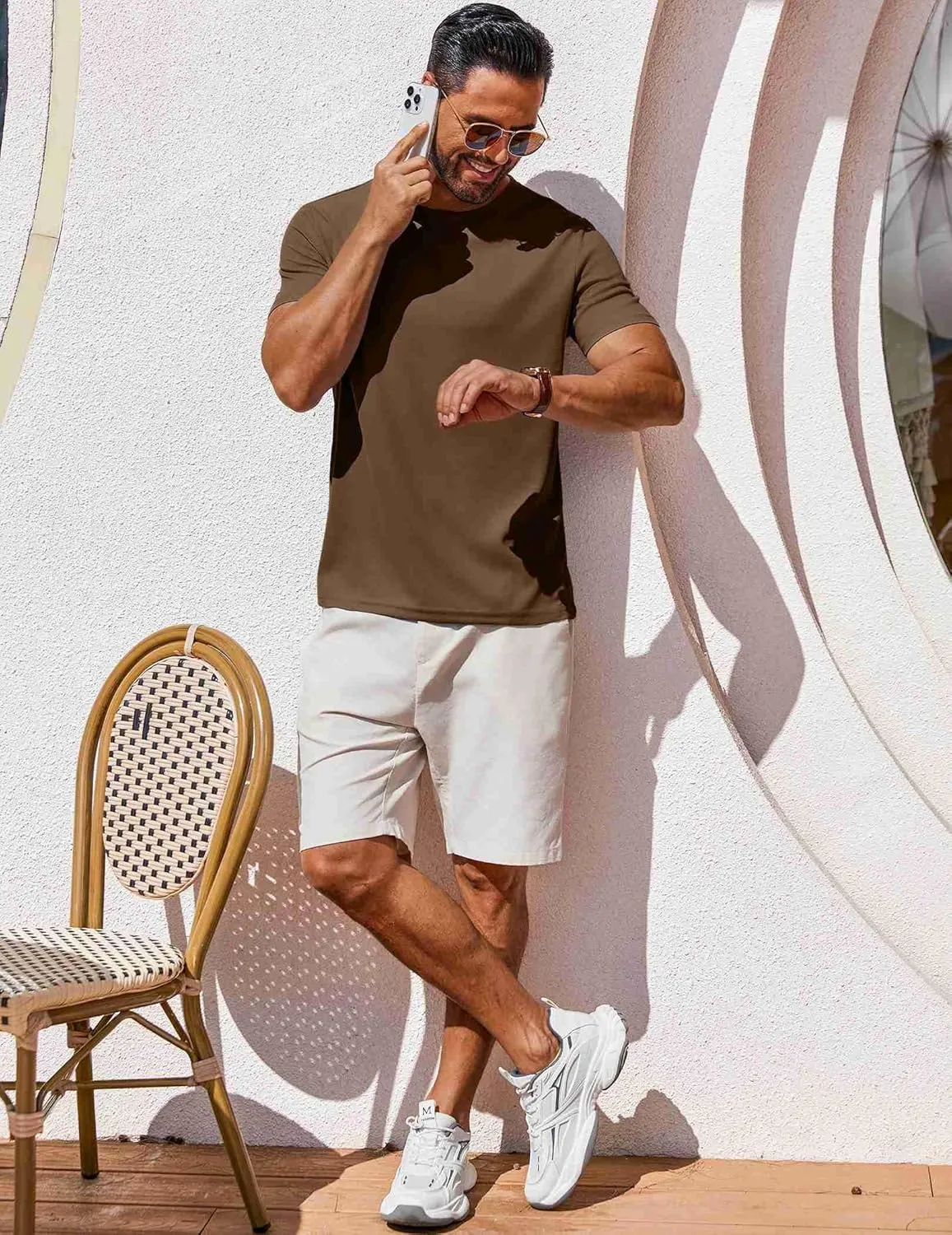 COOFANDY Men's T Shirt Short Sleeve Crew Neck T-Shirt Casual Summer Classic Basic Tee Shirts