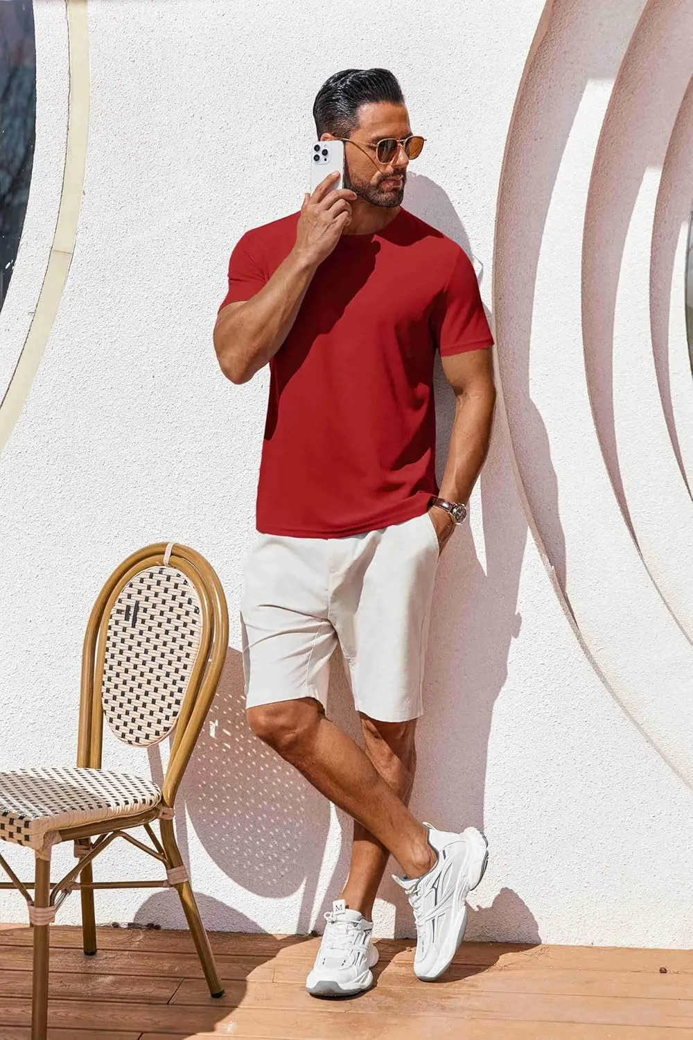 COOFANDY Men's T Shirt Short Sleeve Crew Neck T-Shirt Casual Summer Classic Basic Tee Shirts